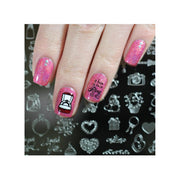 UberChic Beauty Elements of Love Stamping Plate Gray