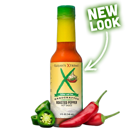 Elijah's Xtreme Roasted Cayenne & Jalapeño Pepper Sauce Hot Sauce Black