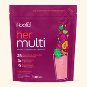 Root'd Advanced Daily Nutrition - Formulated for Her Multivitamin Maroon 15 Pack,30 Pack,60 Pack,90 Pack,His & Her Bundle-30 Hers + 30 His