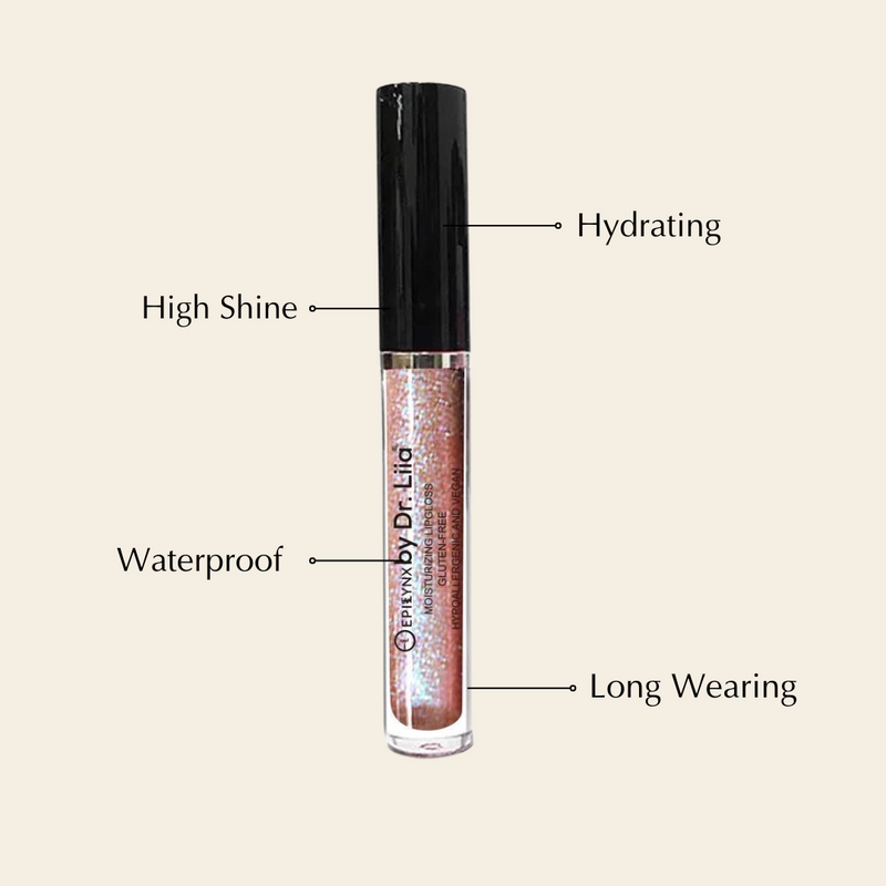 EpiLynx Hydrating Shine Lip Gloss – Vegan, Gluten-Free & Moisturizing Misty Rose 12,14,15,20