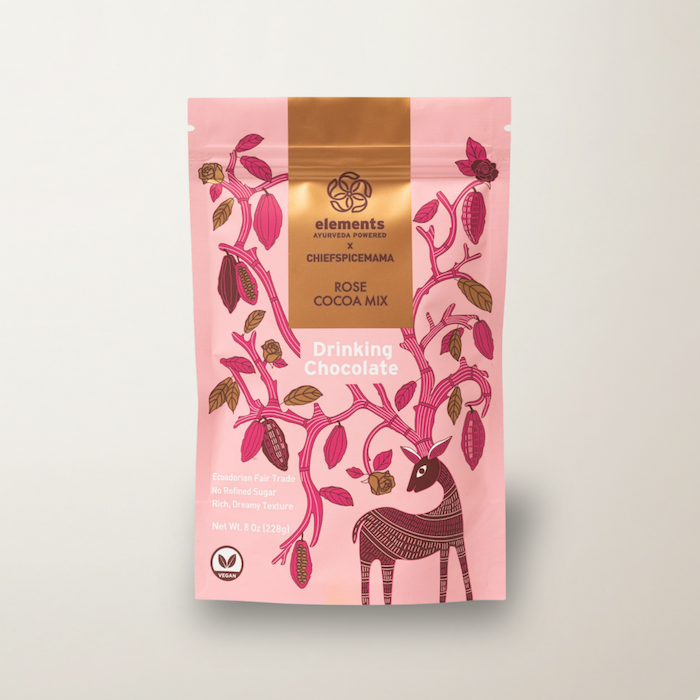 Elements Truffles Rose Hot Chocolate Hot Chocolates Light Gray 1 Bag (8 Oz),2 Bags (8 Oz)