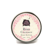 Soap Cauldron Body Butter Rose & Coconut Body Butter White Smoke 4 oz