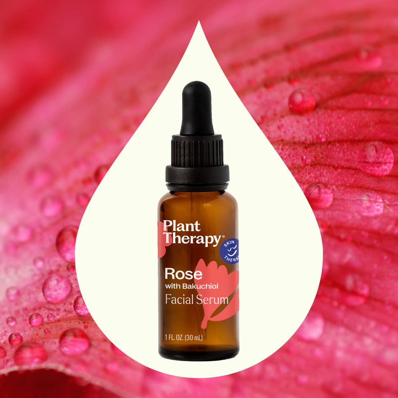Plant Therapy Rose with Bakuchiol Facial Serum Hair & Skin Care Seashell 1 oz