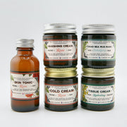 The Lovely Rose Apothecary Rose Travel Beauty Set Light Gray w/ Dead Sea Mud Mask - Detox + Tissue Cream