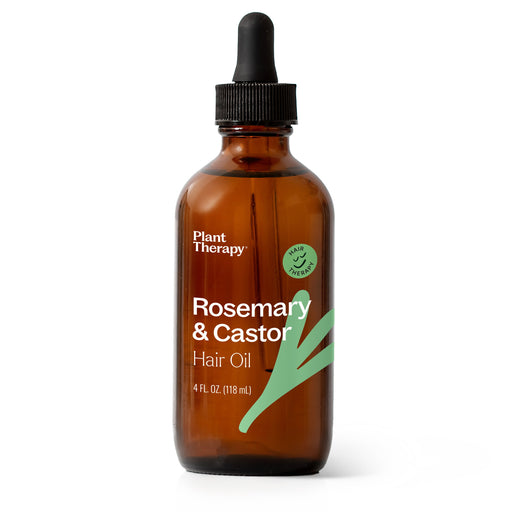 Plant Therapy Rosemary & Castor Hair Oil Hair & Skin Care White Smoke 4 oz