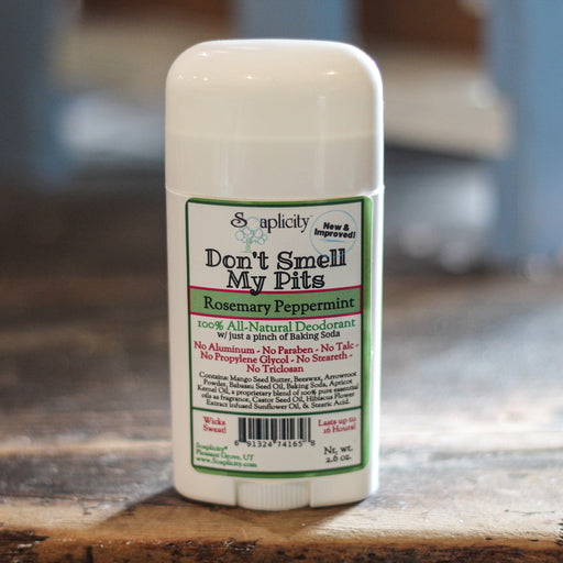 Soaplicity Don't Smell My Pits Natural Deodorant - Rosemary Peppermint Deodorants Dark Gray