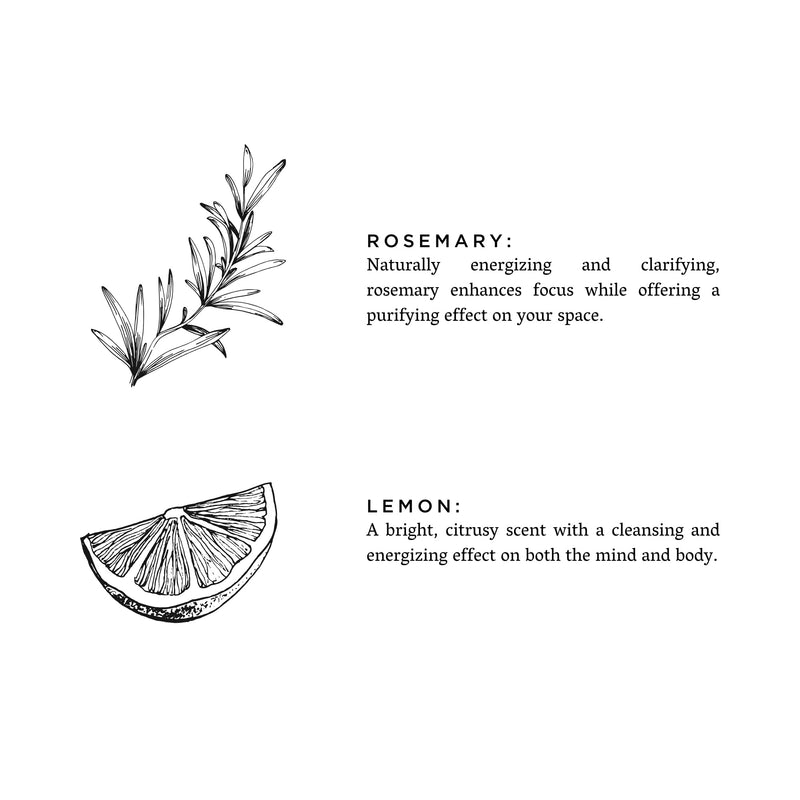 Slow North Rosemary + Lemon - Signature Candle Frosted Candles White Smoke