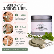 Glimmer Goddess® Organic Skin Care Organic Rosemary Mint Algae Face Mask for Acne & Rosacea Masks & Peels White Smoke