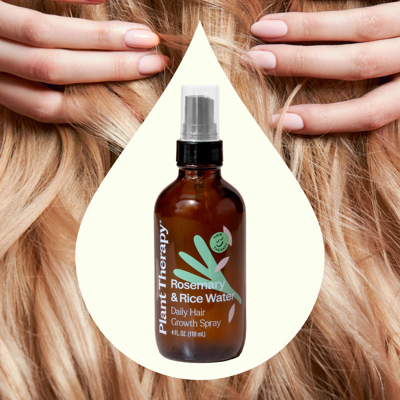 Plant Therapy Rosemary & Rice Water Daily Hair Growth Spray Hair & Skin Care Wheat 4 oz