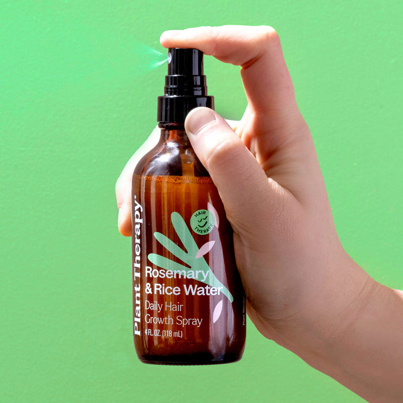 Plant Therapy Rosemary & Rice Water Daily Hair Growth Spray Hair & Skin Care Light Green 4 oz