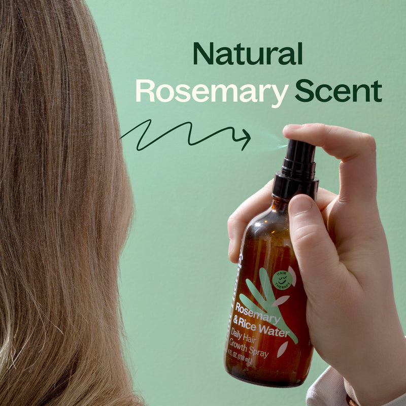 Plant Therapy Rosemary & Rice Water Daily Hair Growth Spray Hair & Skin Care Dark Sea Green 4 oz