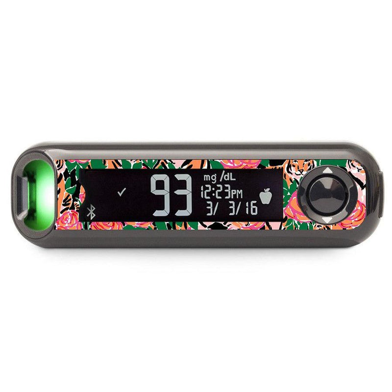 Peelz Rosey Tigers Bayer Contour© Next One Glucometer Peelz/Stickers Black