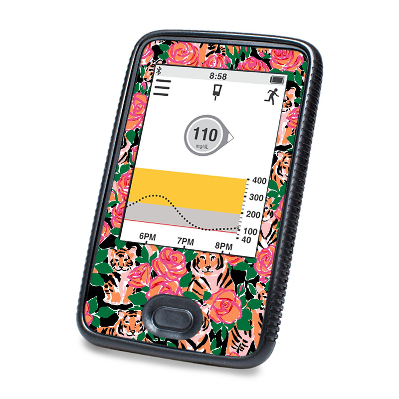 Peelz Rosey Tigers DEXCOM G6 Touchscreen Receiver Peelz/Stickers White Smoke