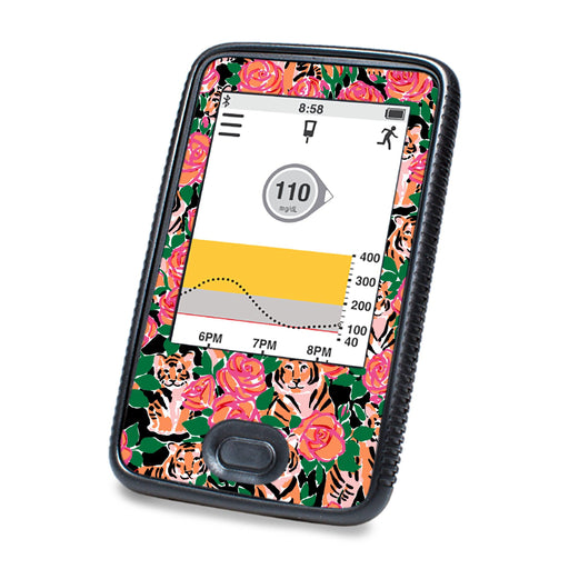 Peelz Rosey Tigers DEXCOM G6 Touchscreen Receiver Peelz/Stickers White Smoke