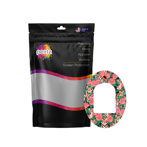 Peelz Rosey Tigers Pod Patch Tape - Pump Peelz Peelz/Stickers White Smoke 12-Pack (Set of 12 Patches),4-Pack (Set of 4 Patches)