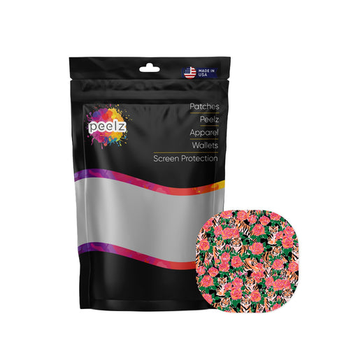 Peelz Rosey Tigers Overpatch Tape - Pump Peelz Patch Medical Tape White Smoke 12-Pack (Set of 12 Patches),4-Pack (Set of 4 Patches),1-Single (One Patch)
