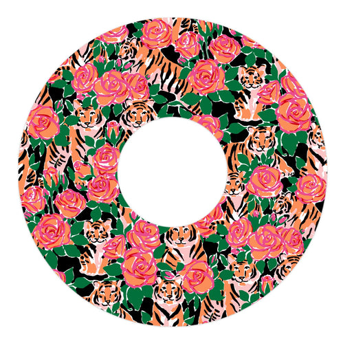 Peelz Rosey Tigers Tape Designed for the FreeStyle Libre 3 Plus & Lingo Peelz/Stickers White Smoke 12-Pack (Set of 12 Patches),4-Pack (Set of 4 Patches)