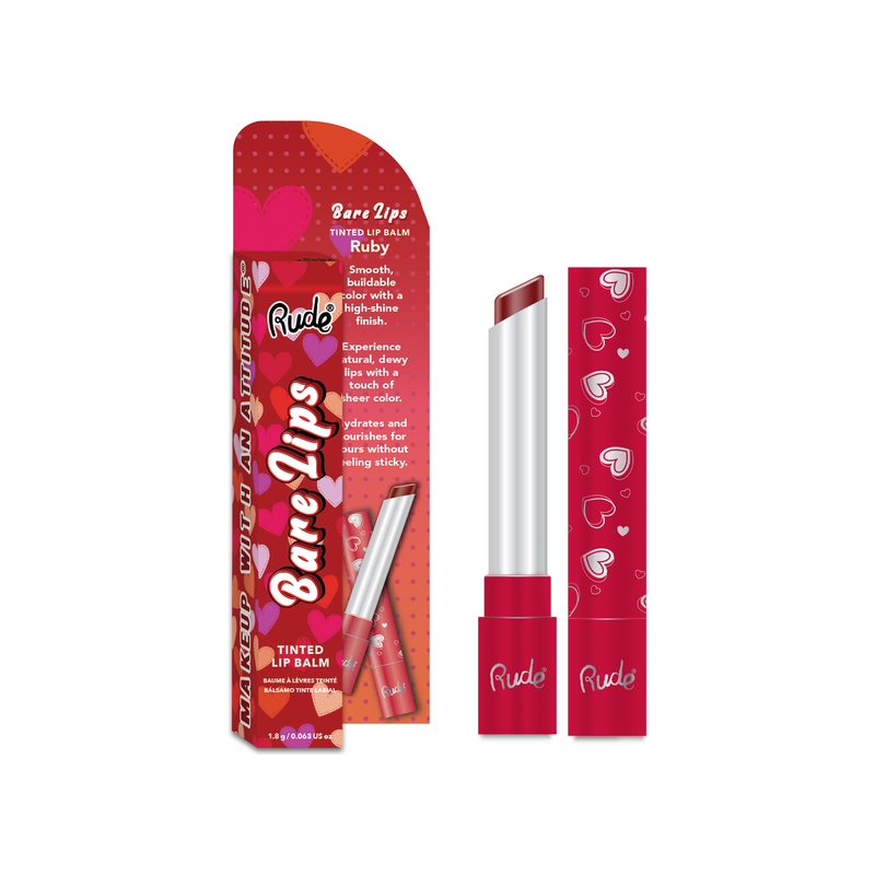 Rude Cosmetics Bare Lips Tinted Lip Balm Lip Balm White Smoke Ruby