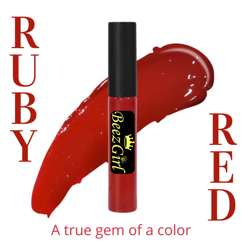 Honey Bee BeezGirl Essential Lipgloss Beauty Black Ruby Red