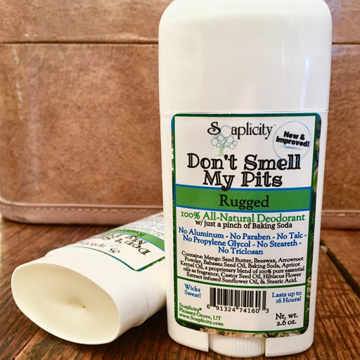 Soaplicity Don't Smell My Pits Natural Deodorant - Rugged Deodorants Light Gray Default Title