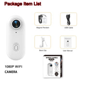 SmartPursue™ 4K Mini Vlog Camera with WiFi Mini Camera White Smoke FHD 1080P (WH-Lite) / With 64G TF Card,FHD 1080P (WH-Lite) / With 128G TF Card,FHD 1080P (WH-Lite) / NO TF Card,FHD 1080P (WH-Lite) / With 32G TF Card