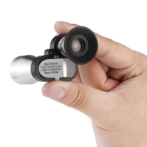 SmartPursue™ Zoom Monocular | Mini Pocket Outdoor Portable Telescope Monocular Telescope White Smoke Telescope,Telescope and bracke
