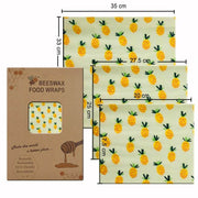 SmartPursue™ Eco-Friendly Reusable Food Wraps beeswax food wraps White Smoke 1 Set 3 sizes No.006