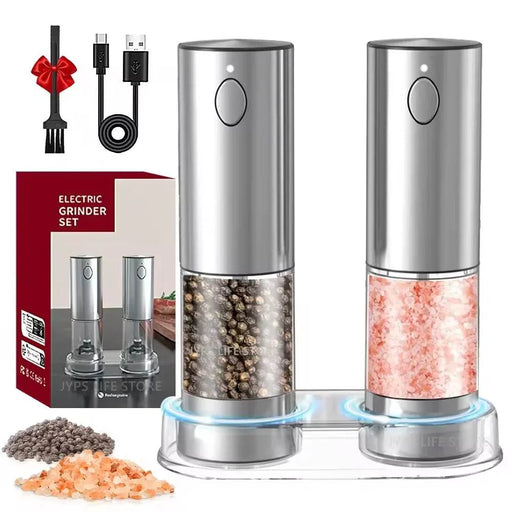 SmartPursue™ Rechargeable Electric Pepper Grinder – Adjustable Spice Mill Spice Grinders White Smoke 1Pcs Plastic shell,1pcs,set,1Set Plastic shell