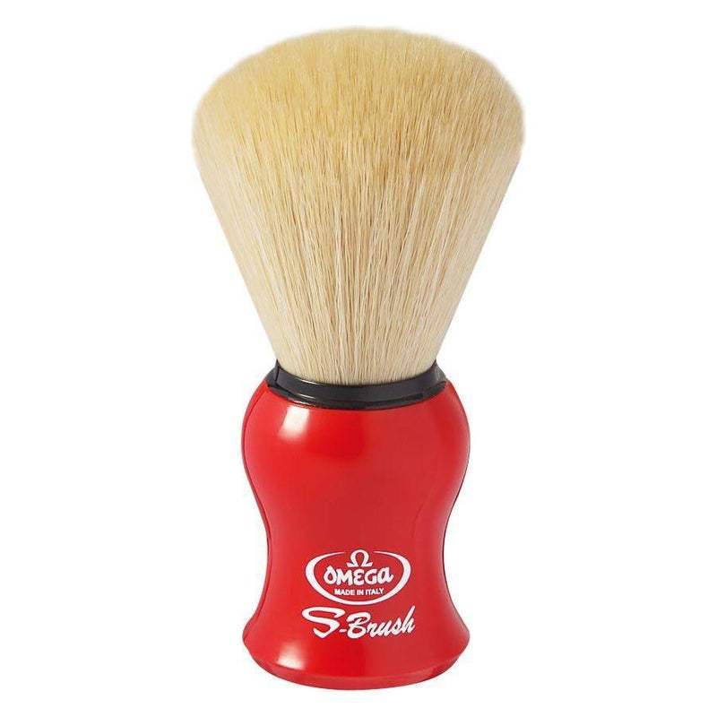 Omega Omega Brush Synthetic Fiber Shaving Brush #10065 (Assorted Colors) Shaving Brush Firebrick