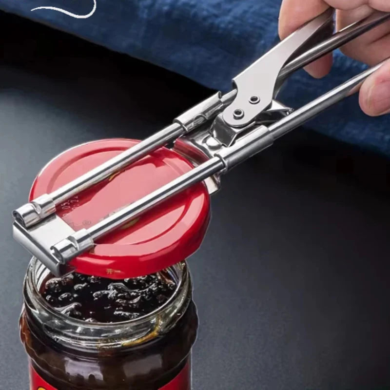 SmartPursue™ Adjustable Stainless Steel Jar & Bottle Opener Can Opener Black