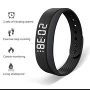SmartPursue™ LED Digital Smart Bracelet Vibrating Alarm Clock Waterproof Clock Smart bracelet White Smoke LST5C-D