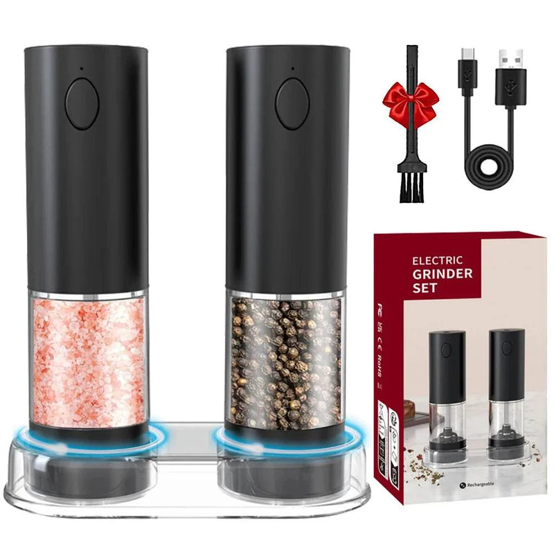 SmartPursue™ Rechargeable Electric Pepper Grinder – Adjustable Spice Mill Spice Grinders White Smoke 1Set Plastic shell