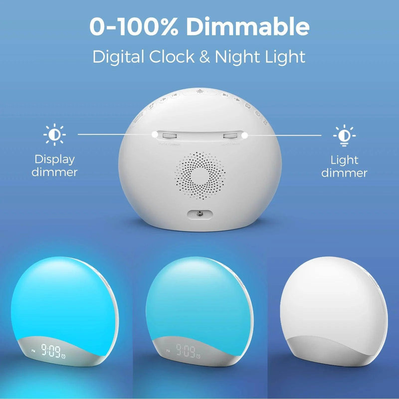SmartPursue™ Sunrise Alarm Clock Alarm Clocks Cornflower Blue American,British,Australian,European