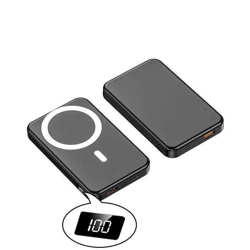 SmartPursue™ PowerHub ChargeMate wireless charger MagSafe Power Bank for iphone wireless power bank White Smoke Black Magnetic / 5000mAh,Black Magnetic / 10000mAh