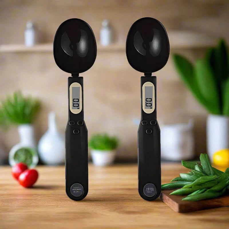 SmartPursue™ Mini Digital Spoon Scale – Precision Measuring Spoon Scale Gray 2PCS Black / 1Kg