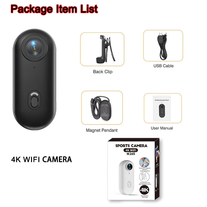 SmartPursue™ 4K Mini Vlog Camera with WiFi Mini Camera White Smoke UHD Pro 4K (BK-Lite) / With 64G TF Card,UHD Pro 4K (BK-Lite) / With 128G TF Card,UHD Pro 4K (BK-Lite) / NO TF Card,UHD Pro 4K (BK-Lite) / With 32G TF Card