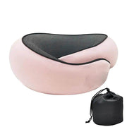 SmartPursue™ Travel neck pillow sleeping pillow Neck Pillows White Smoke Pink
