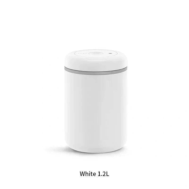 SmartPursue™ Fellow Atmos Airtight Coffee Bean Storage Jar Tank Kitchen Utensils Light Gray White 1.2L