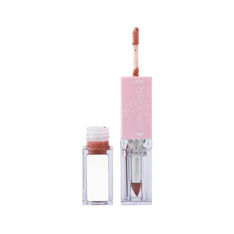 Prolux Cosmetics 2-in-1 Lipstick and Lip Gloss Combo White Smoke 1,2,3,4,5,6