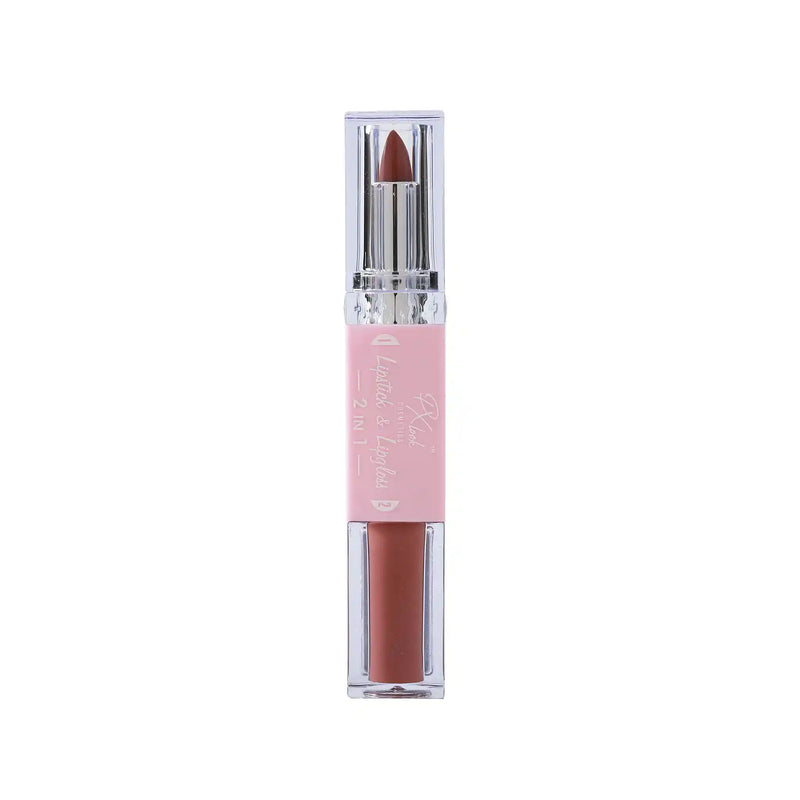 Prolux Cosmetics 2-in-1 Lipstick and Lip Gloss Combo Gray 1,2,3,4,5,6