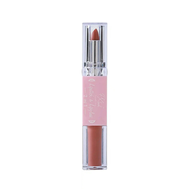 Prolux Cosmetics 2-in-1 Lipstick and Lip Gloss Combo Gray 1,2,3,4,5,6