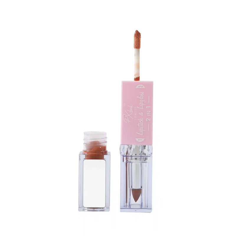 Prolux Cosmetics 2-in-1 Lipstick and Lip Gloss Combo White Smoke 1,2,3,4,5,6
