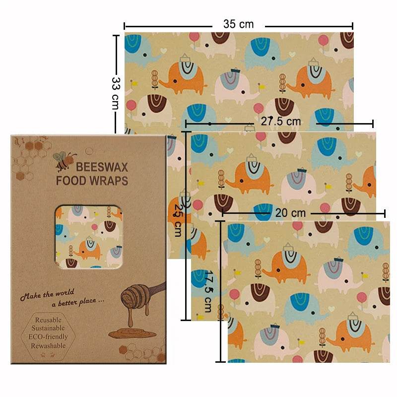 SmartPursue™ Eco-Friendly Reusable Food Wraps beeswax food wraps