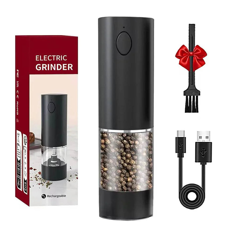 SmartPursue™ Rechargeable Electric Pepper Grinder – Adjustable Spice Mill Spice Grinders White Smoke 1Pcs Plastic shell