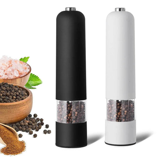 SmartPursue™ Electric Salt and Pepper Grinder Spice Grinders White Smoke black,WHITE