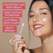 Prolux Cosmetics Scented Fruity Lip Oil lip oil Rosy Brown LEMON,MINT,GRAPE,STRAWBERRY