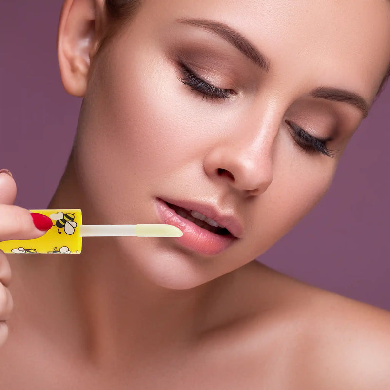 Prolux Cosmetics Cute Lip Gloss Lip Gloss Dim Gray Yellow-Honey Bees,Pink-Lady Bugs,Purple-Butterflies