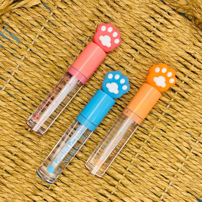 Prolux Cosmetics Purrfect Paw Best Lipgloss Lip Gloss Goldenrod peach - orange,cherry - pink,bubblegum - blue