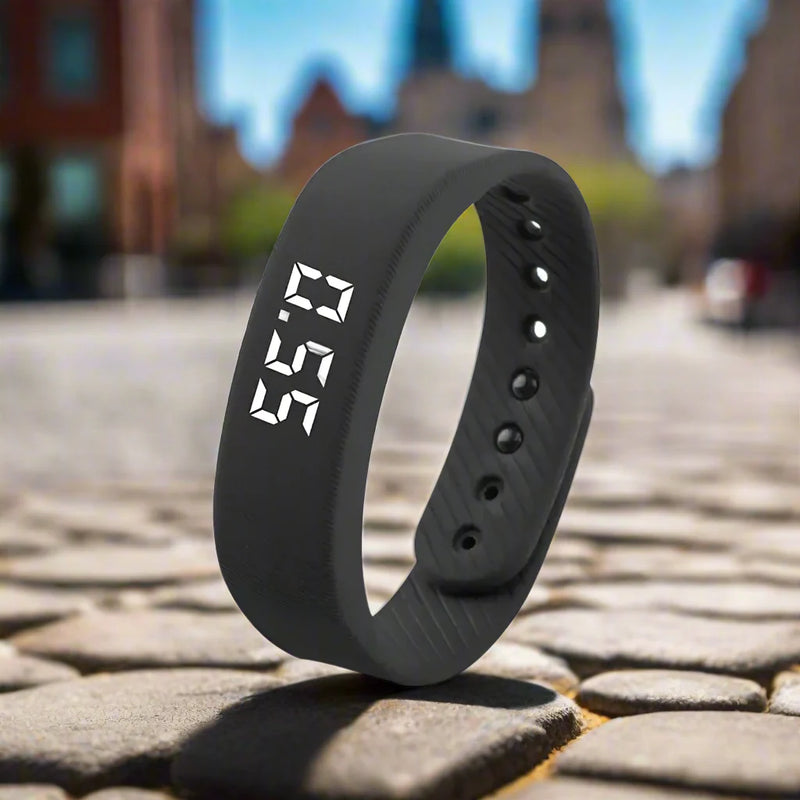 SmartPursue™ LED Digital Smart Bracelet Smart bracelet Dark Slate Gray Black