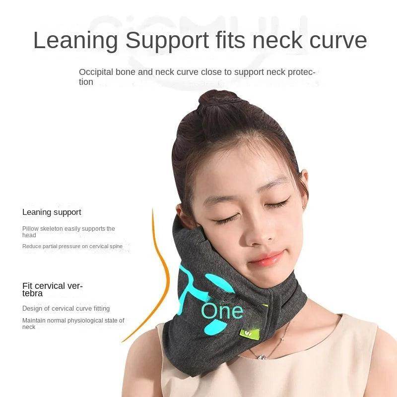 SmartPursue™ Memory Foam Travel Pillow for Sleeping Neck Pillows White Smoke Gray 1.0